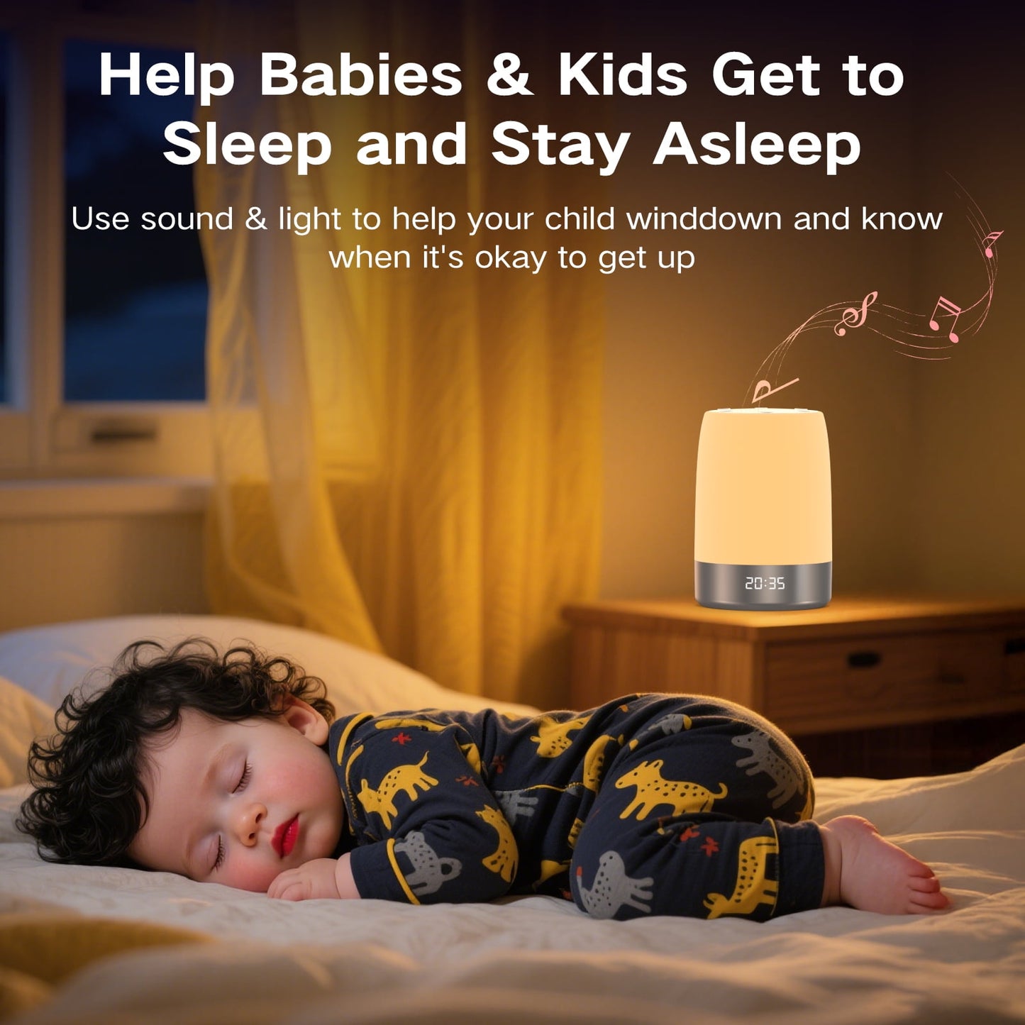 White Noise Machine with Night Light& Alarm Clock – 32 Soothing Sounds, Smart App Control, Timer & Memory, Portable Sleep Sound Machine for Baby, Adults & Travel