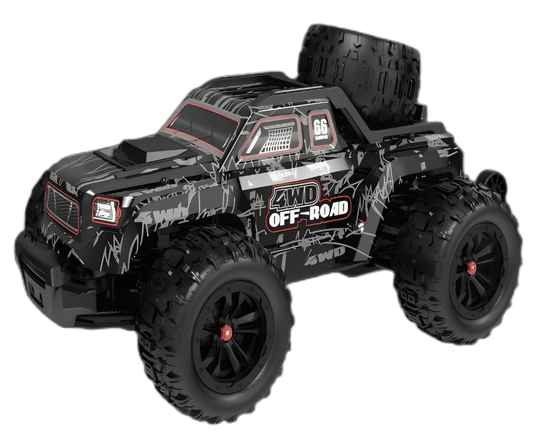 1:16 Scale 4WD Brushless RC Car High-Speed 55 km/h Off-Road Monster Truck with Metal Components, Adjustable Suspension, and Dual Batteries