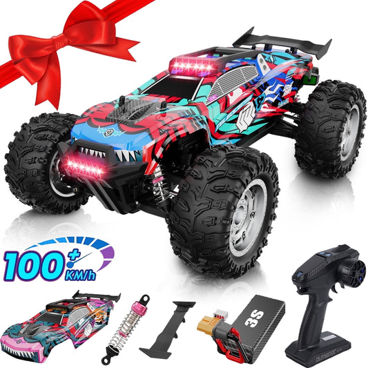 2025 Fastest Professional Racing RC Cars for Adults with ESP Brushless Motor, 100+KM/H(60MPH) Top Speed,4X4 Hobby Off-Road,1:12 Remote Control CarT with Oil Filled Shocks