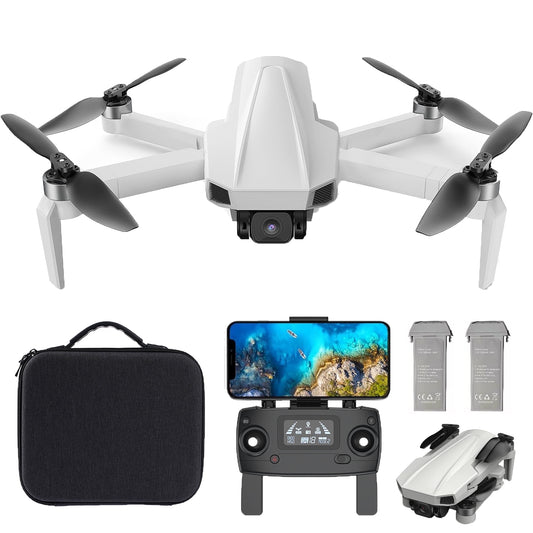 B19 GPS Drone with 4K Camera for Adults Beginner,Upgraded EIS with Brushless Motor,Foldable FPV Quadcopter with Optical Flow, Follow Me, Smart Return Home,60 Mins Flight Time