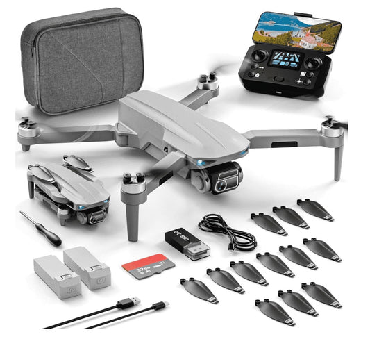 Foldable Drone with 4K Camera 3 Axis Gimbal Stabilization, WiFi FPV Transmission, Long Flight Time, GPS Auto-Return