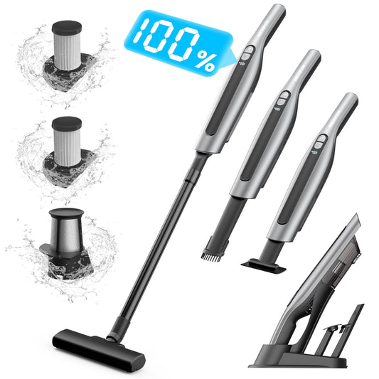 Handheld Vacuum Cleaner Cordless 18000PA 7500mAh Portable Rechargeable Car Vacuum with 2 Suction Modes High Power Mini Vacuum Cleaner for Car,Home,Kitchen,Office