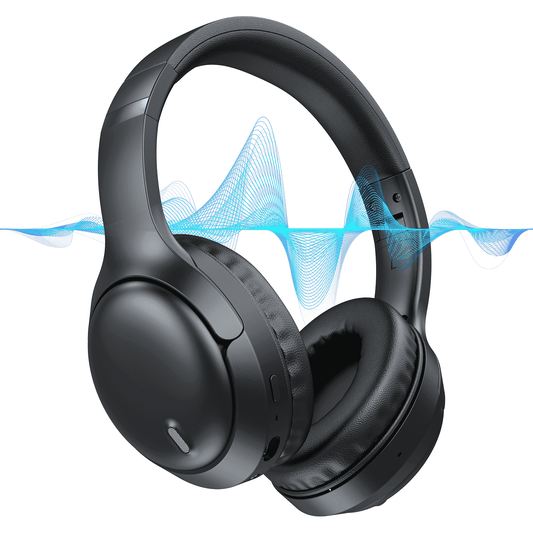 A18 Active Noise Cancelling Headphones,Upgraded Wireless Bluetooth 5.3 Over-Ear Headphones with Microphone,Black