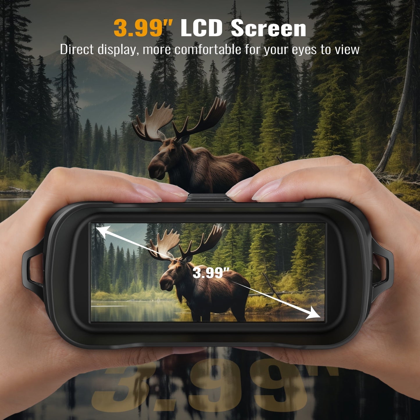 Night Vision Goggles,4K Video Recording,5x Zoom , with 32GB Memory Card & Rechargeable Lithium Battery ,IP65 Waterproof , Hunting Gear Binoculars for Adults