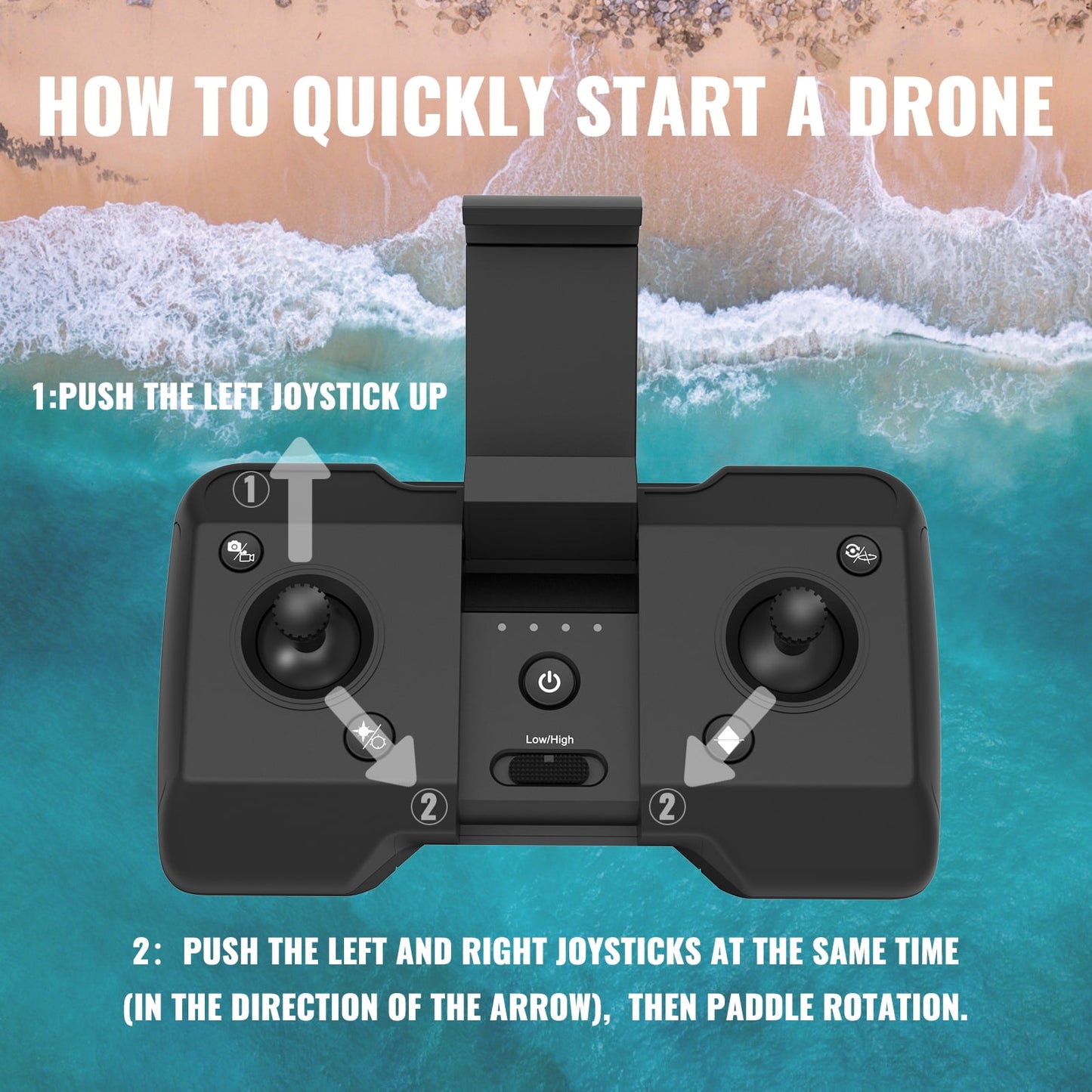 Mini Foldable Drone, 1080P HD FPV Camera Wifi RC Quadcopter, Voice/Gesture Control, for Kids Adult and Beginners Black