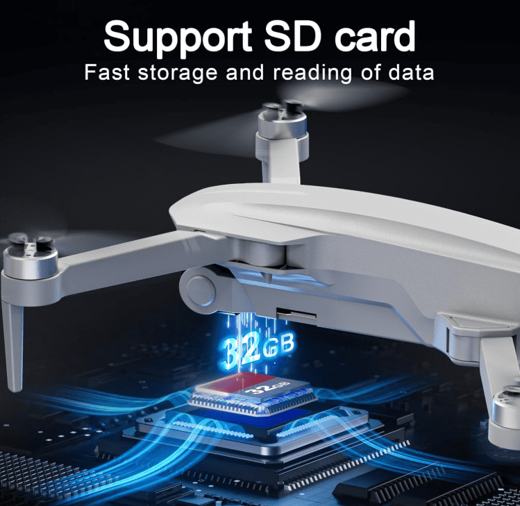 Foldable Drone with 4K Camera 3 Axis Gimbal Stabilization, WiFi FPV Transmission, Long Flight Time, GPS Auto-Return