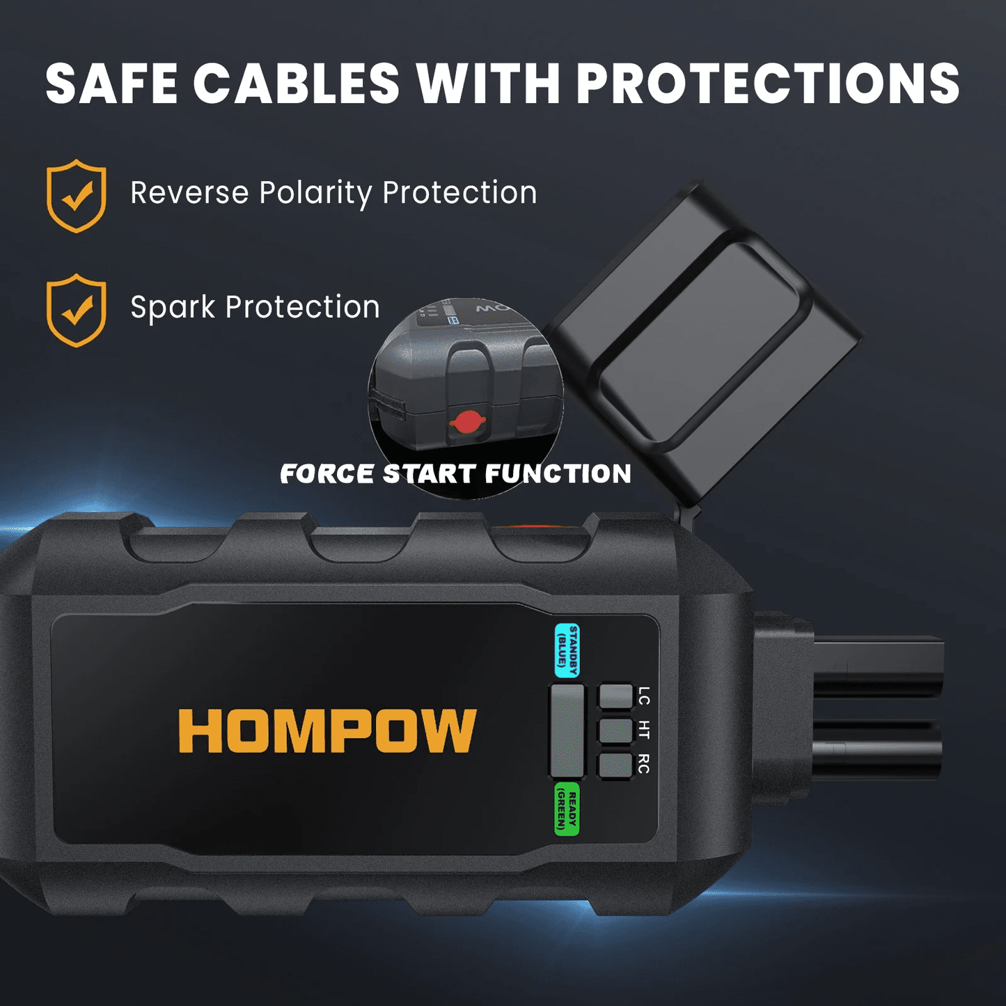 6000A Car Jump Starter with Air Compressor, 20000mAh Portable Battery Booster with Digital Tire Inflator, works on cars, trucks, motorcycles, and marine batteries